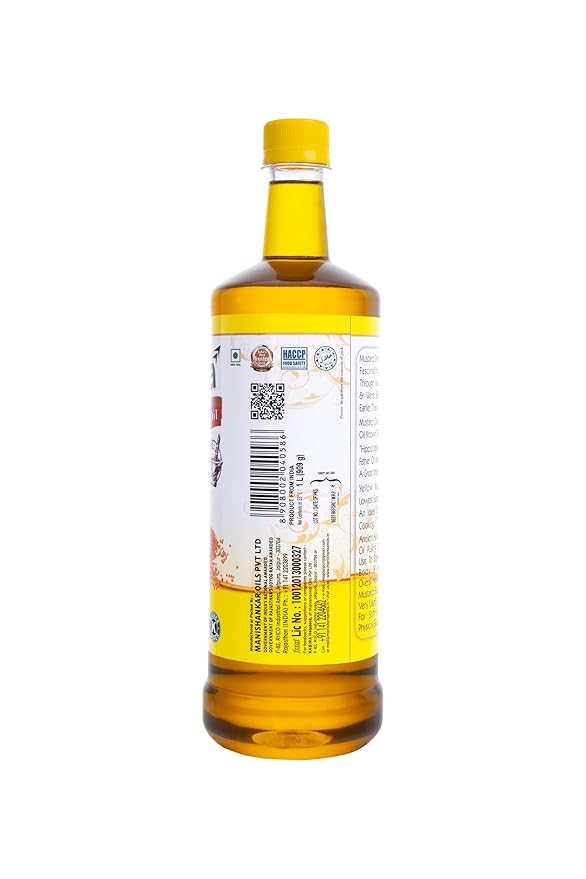 Kabira Yellow Mustard Oil 1L | Cold-Pressed & 100% Pure | Naturally Extracted