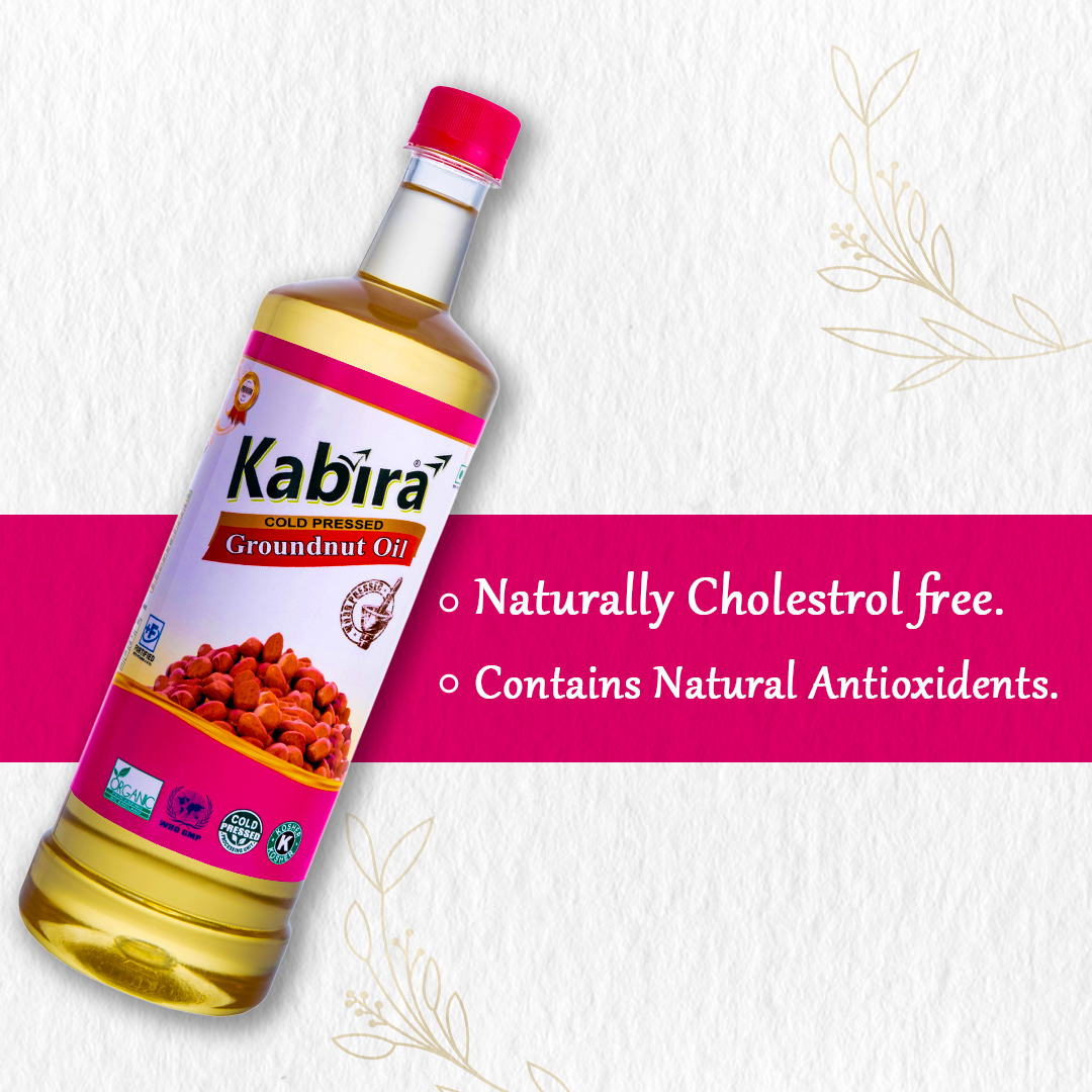 Kabira Groundnut Oil 1L | Cold-Pressed & 100% Pure | Naturally Extracted