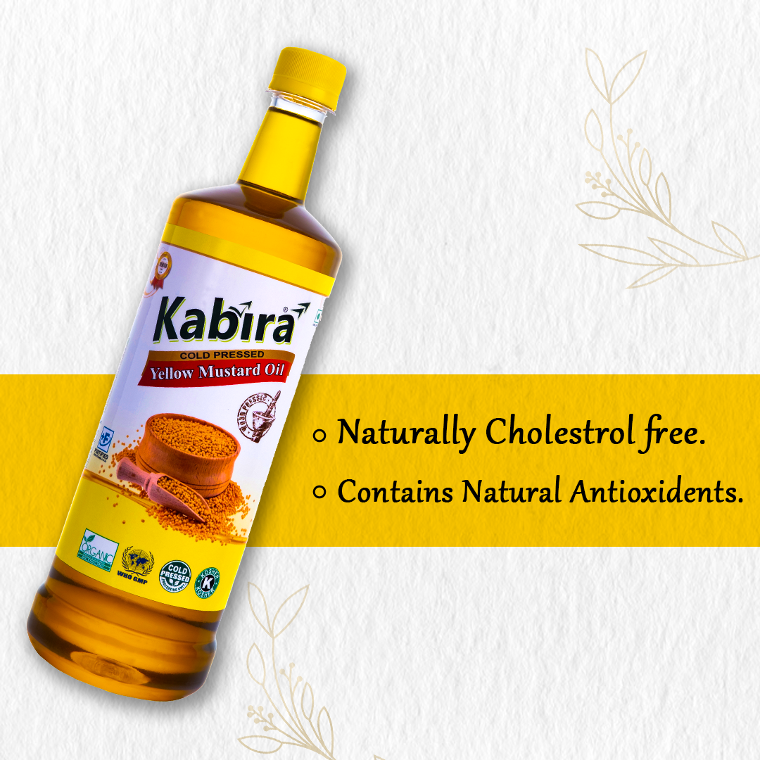 Kabira Yellow Mustard Oil 1L | Cold-Pressed & 100% Pure | Naturally Extracted