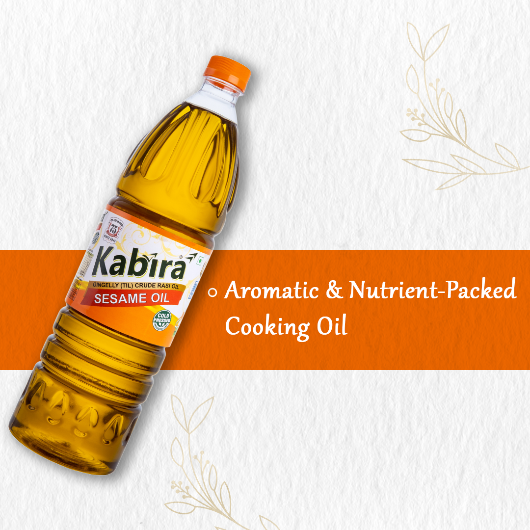 Kabira Sesame (Gingelly) Oil 1L | Cold-Pressed & 100% Pure | Naturally Extracted