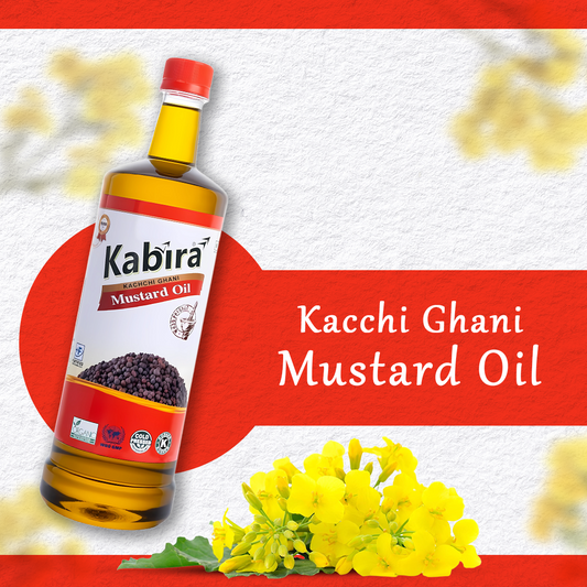 Kabira Kachchi Ghani Mustard Oil 1L | Cold-Pressed & 100% Pure | Naturally Extracted
