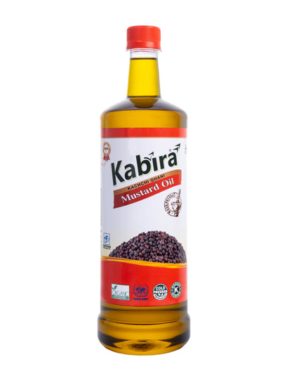 Kabira Kachchi Ghani Mustard Oil 1L | Cold-Pressed & 100% Pure | Naturally Extracted